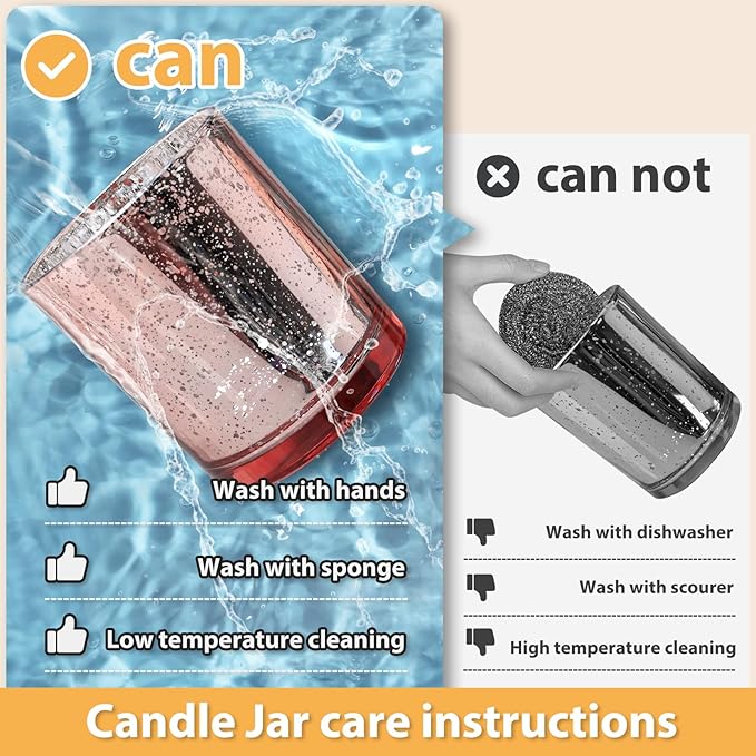 Thick Candle Jars for Making Candles 16 Pcs, 7 OZ Empty Jars with Wood Lids for Candle Making, Sample Container, Rose Pink