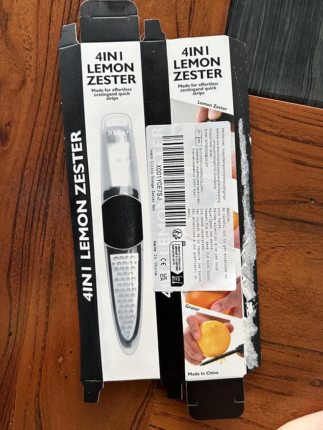 Pisol Lemon Citrus Orange Zester and Grater Tool, Cheese Grater & Vegetable Grater for Lime, Garlic, Ginger, Chocolate, Fruits, Dishwasher Safe, Red