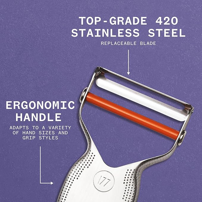 Milk Street Precision Peeler, Stainless Steel Vegetable Peelers with Replaceable Blades, Durable and Dishwasher Safe Potato Peeler for Tough Veggie Peeling