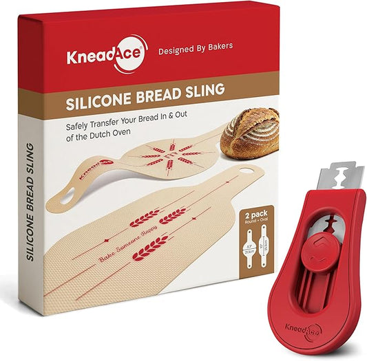 KneadAce Bread Lame & Bread Slings Set Of Oval & Round