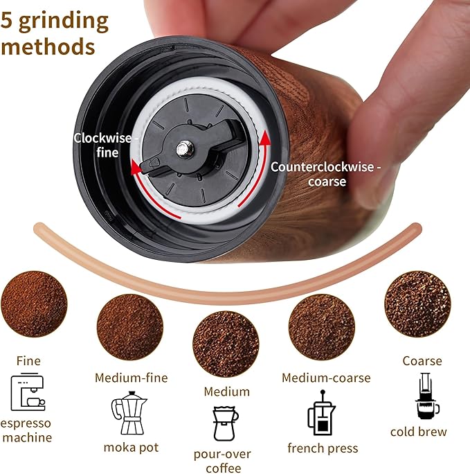 Unbreakable Pour Over Coffee Maker Set – 6-Piece Set with Coffee Maker, Hand Coffee Grinder, Hand Drip Kettle, V60 Filters (40 Sheets), and Measuring Spoon – Perfect for Home Brewing and Travel