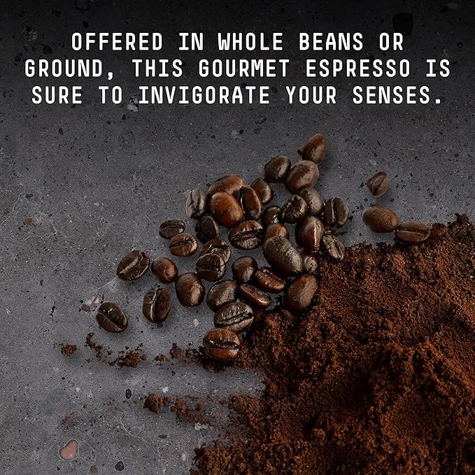 Stone Street Knee Buckling Espresso Coffee, Ground, High Caffeine Blend, Dark Roast, 5 LB