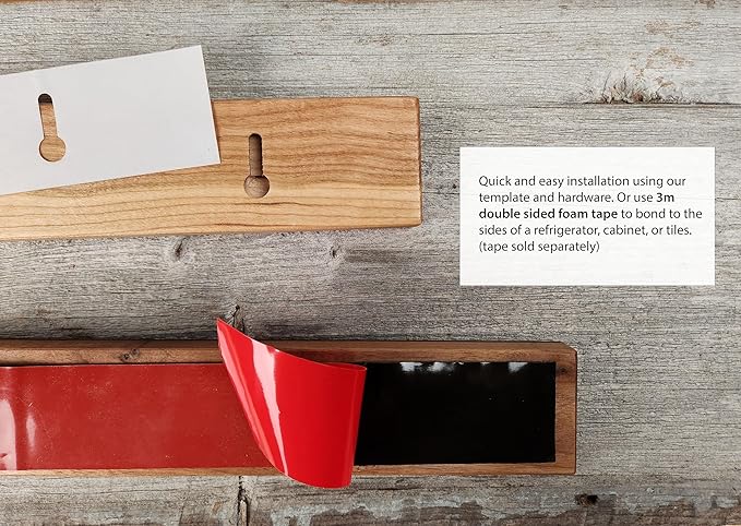 Magnetic Wooden Knife Bar Holder: 12 INCH WALNUT, Danish Design Inspired