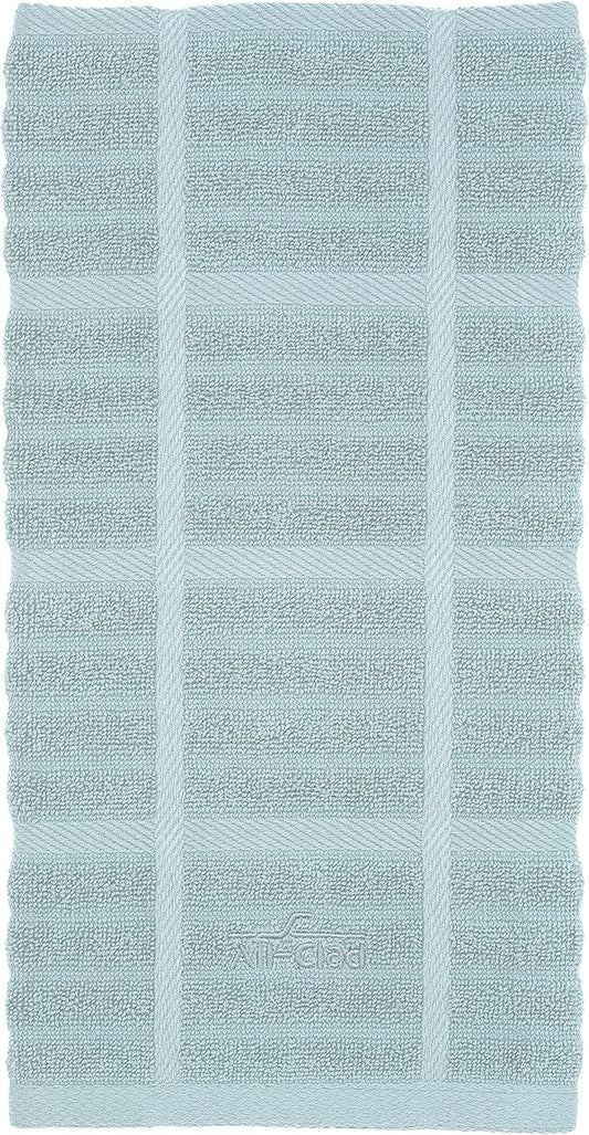 All-Clad Solid Kitchen Towel: Highly Absorbent - 100% Cotton, 17"x30" Towel for Cleaning & Drying Dishes, Glassware, or Countertops, 1-Pack, Rainfall