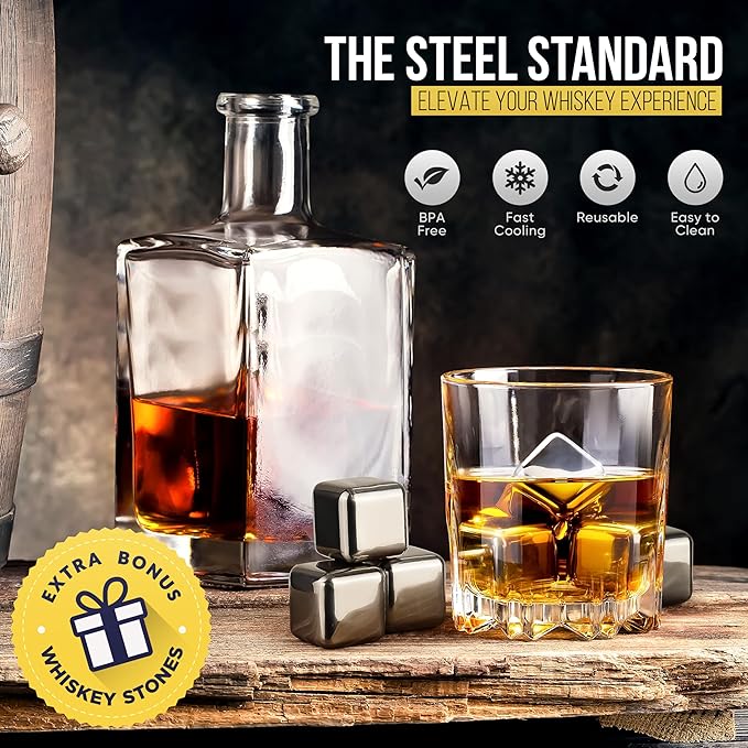 LifeBox 6 Ice Ball Maker Mold - Sphere Ice Mold Makes 6 Crystal Clear Ice Balls - Whiskey Ice Cubes Mold Includes Ice Storage Bag & 4 Whiskey Stones - Round Ice Cube Mold Makes Ice Cube Balls