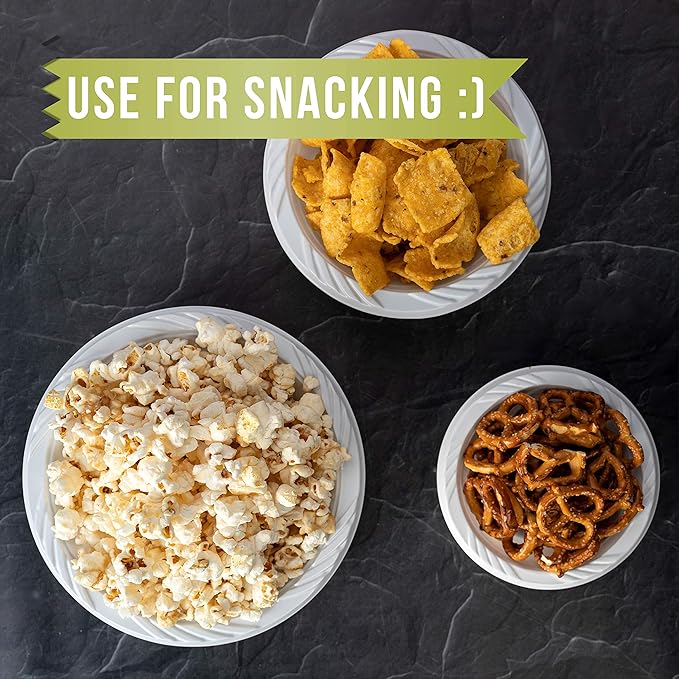 200 Count Disposable 5 ounce White Plastic Dessert Bowls