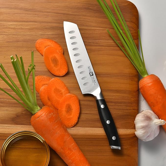 Klaus Meyer Stahl High Carbon Exclusive German Steel 8 Piece Knife Block Set (Black)