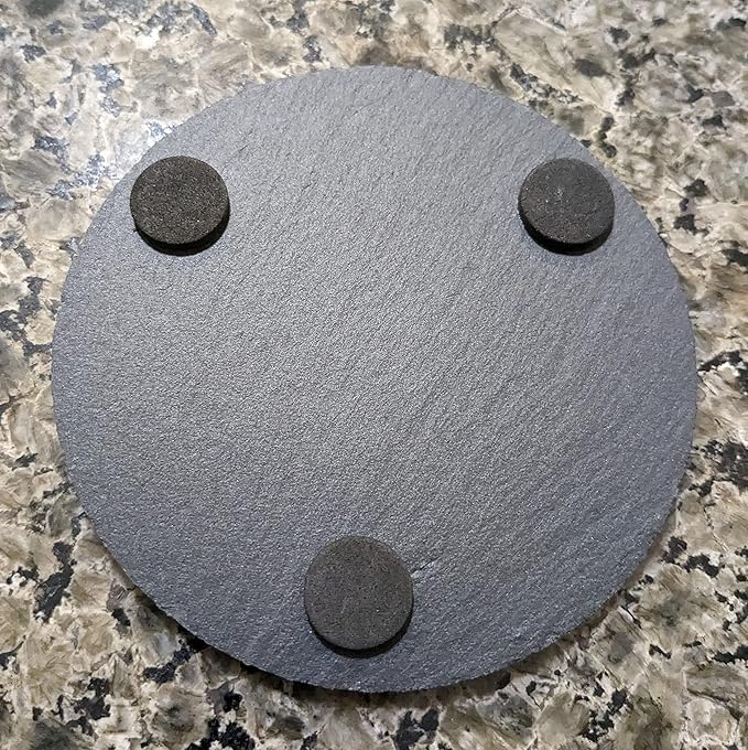 Ride The Fire: Flaming Chopper Motorcycle Coasters - Round Slate - Set of 5