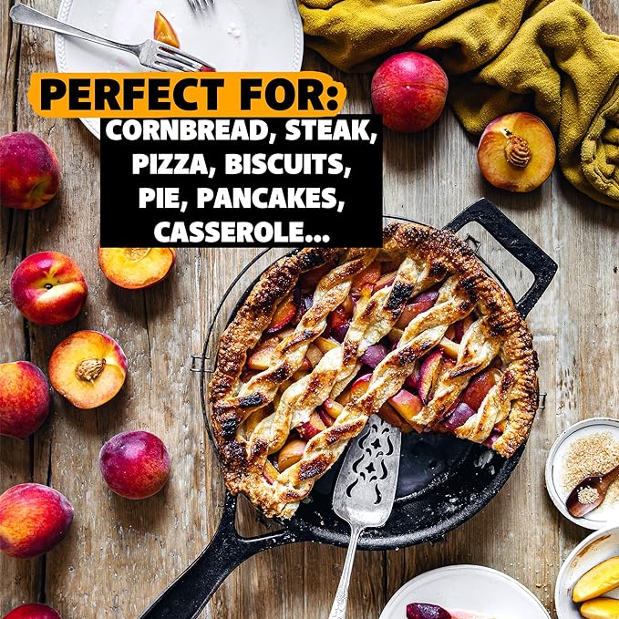 Stargazer 12-Inch Cast Iron Skillet | Made in USA, Seasoned, Premium Frying Pan for Grilling, Searing, Baking & More – Durable Cast Iron with Smooth Cooking Surface