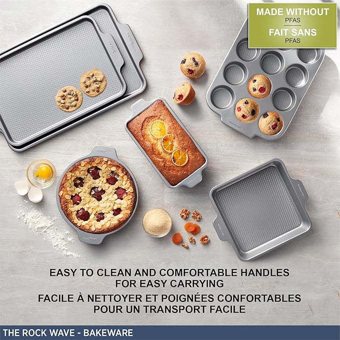 Starfrit The Rock Wave Carbon Steel Non-Stick Wave.Tec Ovenware 9" (23cm) Square Dish