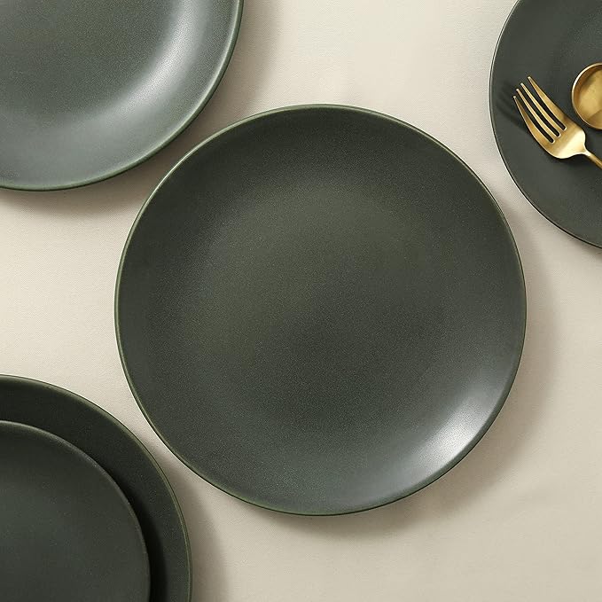 Stone Lain Grao Stoneware 32-Piece Dinnerware Set, Green
