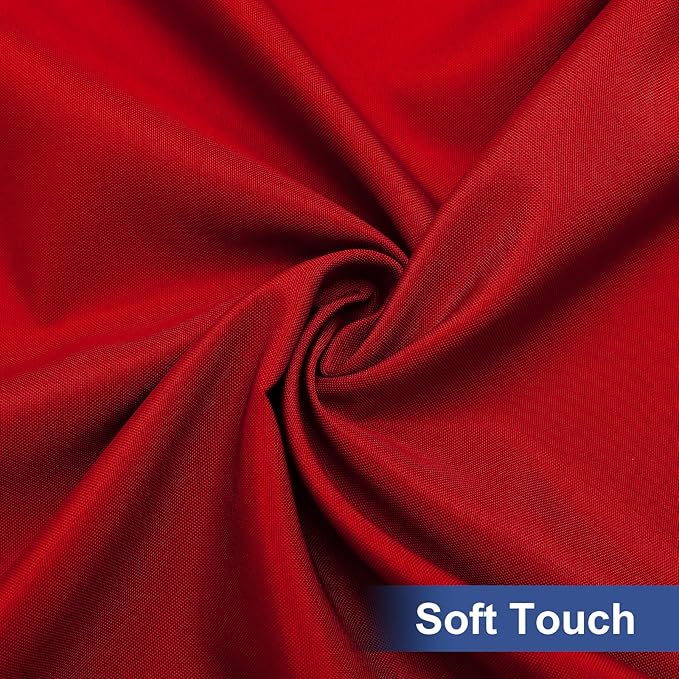 homing Rectangle Table Cloth Cover, Waterproof Polyester Elastic Fitted Tablecloth, Fits for 4 Foot Folding Tables, Washable Table Protector for Christmas, Holiday, Party (Red, 30" x 48")