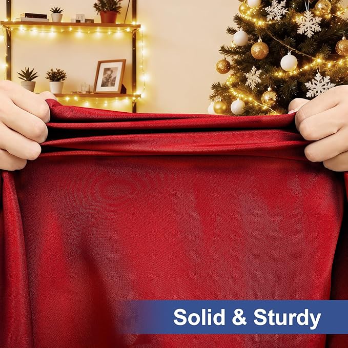 homing Rectangle Table Cloth Cover, Waterproof Polyester Elastic Fitted Tablecloth, Fits for 4 Foot Folding Tables, Washable Table Protector for Christmas, Holiday, Party (Red, 30" x 48")