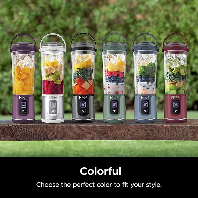 Ninja BC151CR Blast Portable Blender, Cordless, 18oz. Vessel, Personal Blender-for Shakes & Smoothies, BPA Free, Leakproof-Lid & Sip Spout, USB-C Rechargeable, Dishwasher Safe Parts, Cranberry Red