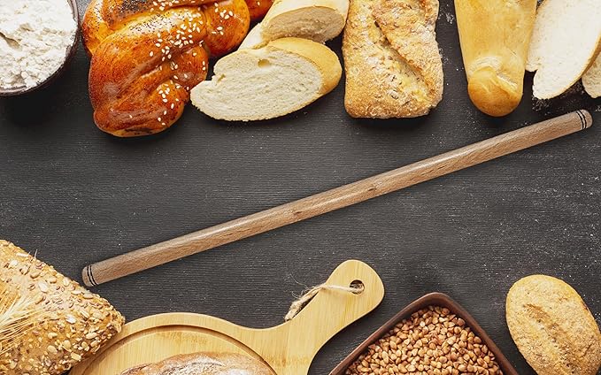 80 cm (31.5 Inch) Wood Extra Long Rolling Pin for Turkish Baklava Dough Pasta - Oklava