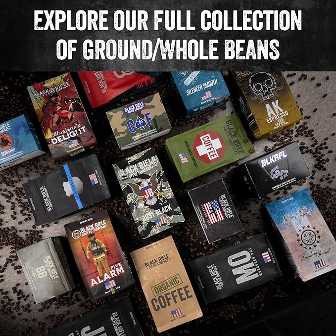 Black Rifle Coffee Company Blackbeard's Delight, 12oz Bag, Ground Coffee Dark Roast - Roasted Blend Made from Arabica Beans - Colombian & Brazilian Beans - Veteran Founded & American Made