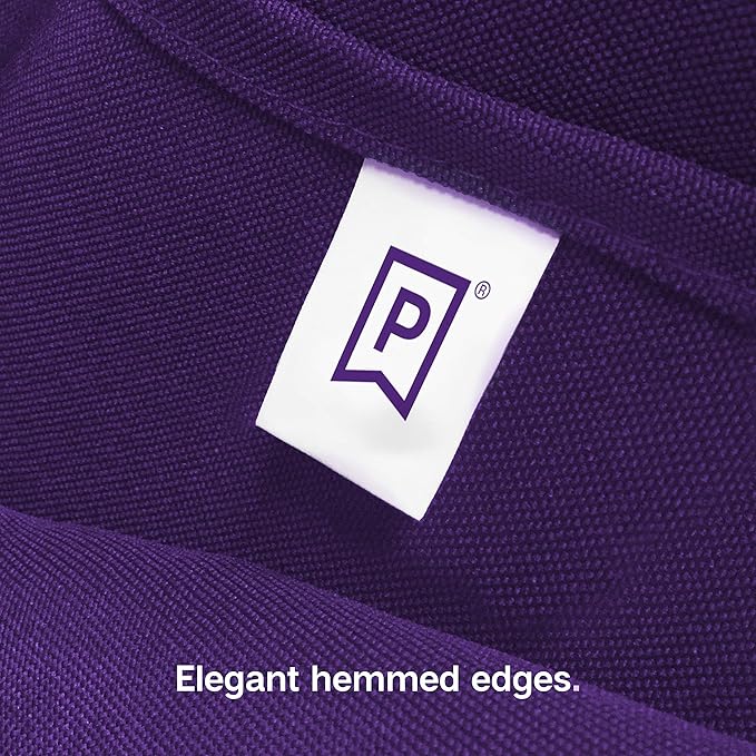 Gee Di Moda Rectangle Tablecloth - 90 x 132 Inch Purple Table Cloth for 6 Foot Table with Floor-Length Drop - Heavy Duty Washable Fabric - 6 Ft Buffet Table, Holiday Party, Wedding & Baby Shower