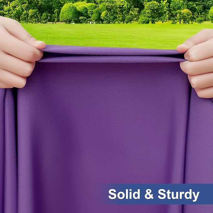 homing Rectangle Table Cloth Cover, Waterproof Polyester Elastic Fitted Tablecloth, Fits for 6 Foot Folding Tables, Washable Table Protector for Picnic, Camping, Outdoor (Purple, 30" x 72")
