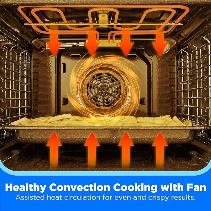 Midea 24" Mechanical Single Wall Oven, 2.5 Cu. Ft.-Capacity, Built-in Oven with 8-in-1 Cooking Modes, Stainless Steel
