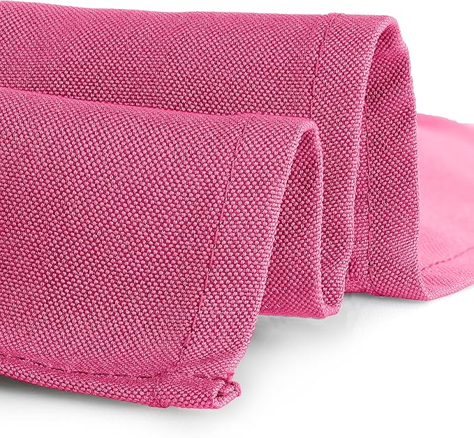 Gee Di Moda Rectangle Tablecloth - 90 x 132 Inch Fuchsia Table Cloth for 6 Foot Table with Floor-Length Drop - Heavy Duty Washable Fabric - 6 Ft Buffet Table, Holiday Party, Wedding & Baby Shower