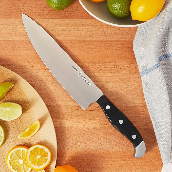HENCKELS Statement Razor-Sharp 20-Piece Knife Set, Chef Knife, Bread Knife, German Engineered Knife Informed by over 100 Years of Mastery, Brown block